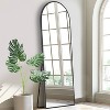 Classic Wood Framed Full-Length Mirror with Right-Angled Arch Design - 2 of 4