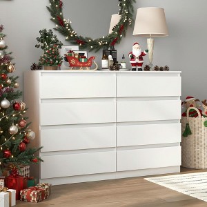 Resenkos Modern Mid Century 6 Drawer Wide Dressers Chests for Bedroom, Chest of Drawer Organizer - 1 of 4