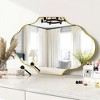 Beautyolove 20 in. W x 30 in. H Scalloped Gold Decorative Wall Mirror - 4 of 4