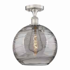 Athens Deco Swirl - 1 Light Semi-Flush Mount In Industrial Style-15.25 Inches Tall and 13.75 Inches Wide - 1 of 1
