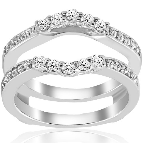 Pompeii3 5/8ct Diamond Guard Ring Enhancer 14k White Gold : Target