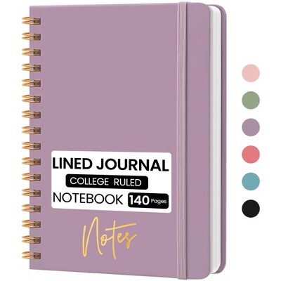 Belatt Lined Spiral Journal Notebook, A5 College Ruled Notebook for Journaling, Note-Taking, and Daily Planning, Durable Hardcover with Elegant Design
