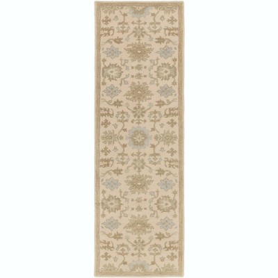 Mark & Day Ness 2'6"x8' Runner Tufted Indoor Area Rugs Beige: Stain-Resistant Wool, Traditional Handmade, Pet Friendly