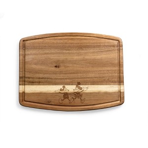 Toscana Disney Mickey and Minnie Mouse Ovale Acacia Cutting Charcuterie Board - 1 of 4
