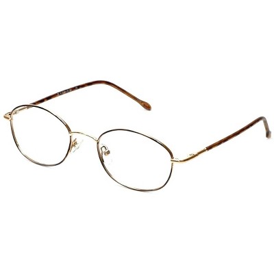 Flex Plus by Vivid FP-82 Designer Reading Eye Glasses in Tortoise Havana Brown Gold 50mm +3.00 | Unisex | Oval Shape | Medium Fit