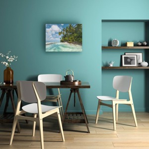 Trademark Fine Art Stefan Hefele Turquoise Bay Wood Slat Art - 1 of 4