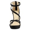 Allegra K Women's Back Zipper Platform Stiletto Heels Ankle Strap Sandals - 2 of 4