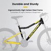NAYSAYE Bicycle 26 Inch Steel Frame Mountain Bike 21 Speed with Shock Fork and Disc Brakes for Unisex, Black, 55.91"*7.88"*28.74" - 3 of 4