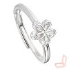 Women's Silver - Toned Copper Flower - Shaped Plain Ring - 4 of 4