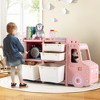 Costway Kids Toy Storage Organizer Toddler Playroom Furniture w/ Plastic Bins Cabinet - 3 of 4