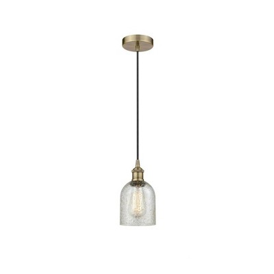 Caledonia - 1 Light Cord Hung Mini Pendant In Industrial Style-9.75 Inches Tall and 5 Inches Wide