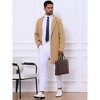 INSPIRE CHIC Men's Notched Lapel Single Breasted Winter Long Jacket Overcoat - 4 of 4