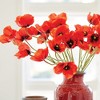 Plum & Post Poppies 27", Faux (Fake) Bundle Of 6 - 2 of 2