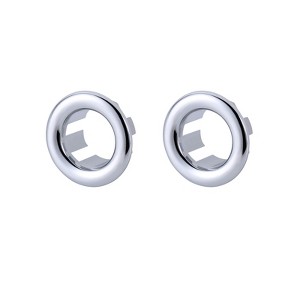 WOWOW 1.2 in. ABS Sink Basin Trim Overflow Cover Insert in Hole Round Caps in Brushed Nickel - 1 of 4