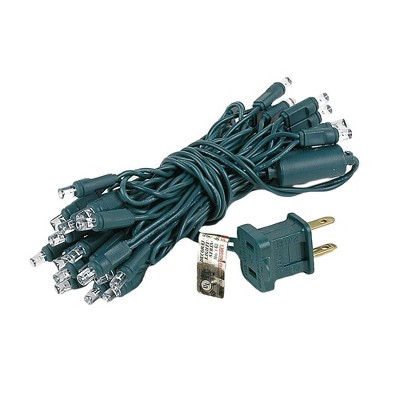 Warm White LED Christmas Curtain Lights with Green Wire