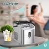 EUHOMY 26.5lbs Stainless Steel Countertop Ice Maker Machine with Handle,  9 Cubes in 6 Mins, Portable Ice Maker with Basket and Scoop - 3 of 4