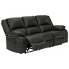 Calderwell Recliner Sofa Black - Signature Design by Ashley: Contemporary Upholstered Couch with Metal Legs - 4 of 4