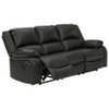 Calderwell Recliner Sofa Black - Signature Design by Ashley: Contemporary Upholstered Couch with Metal Legs - image 4 of 4