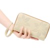 BEAFUP Large Capacity Double Zip RFID Blocking Women’s Wallet - Genuine Leather Wristlet Clutch for Travel,Everyday Use - 2 of 4