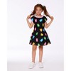 Deux par Deux Girl Printed French Terry Dress Black and Multicolored Gummies - 2 of 4
