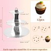 Unique Bargains 3-Tier Lace Cupcake Stand Tower 2 Pcs - 2 of 4