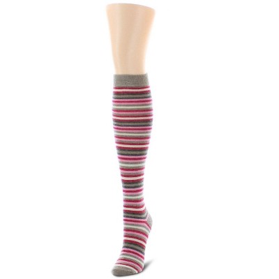 Maggie's Organic Wool Knee High Socks For Women - 3 Pairs Maroon, Size 6-9 NWT