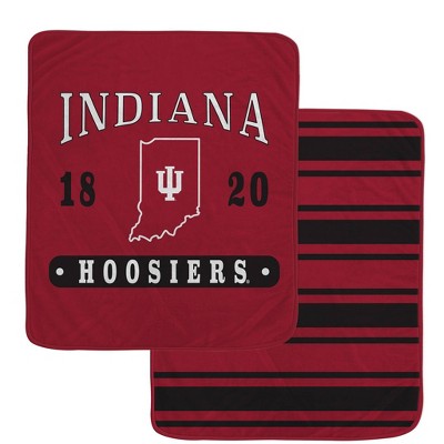 NCAA Indiana Hoosiers Varsity Plaque Double Sided Royal Plush Blanket