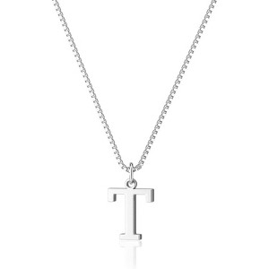 Personalized Initial Choker Gold Plated Dainty Letter Pendant Necklace Gift Silver-T - 1 of 4