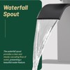 Cobbe Single Handle Single Hole Matte Black Waterfall Bathroom Sink Faucet with Deck Plate and Pop-Up Drain Assembly - 4 of 4