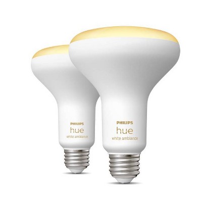 Philips Hue 2pk BR30 Warm-To-Cool LED Smart Bluetooth Lights and Bridge Compatible_3