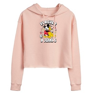 Women's - Disney - Furever And Always Cropped Graphic Hoodie - 1 of 2