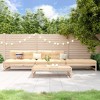 vidaXL Patio Lounge Set Outdoor Garden Furniture Set 4 Piece Solid Wood Pine - Natural Pine - 2 of 4