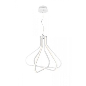 Elegant Lighting Dahlia 3 light in White Pendant - 1 of 4