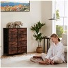 Gulches Modern Tall Fabric Storage Dresser, Brown, Wooden Top, 8 Drawers, Steel Frame, Anti-Tipping - 4 of 4