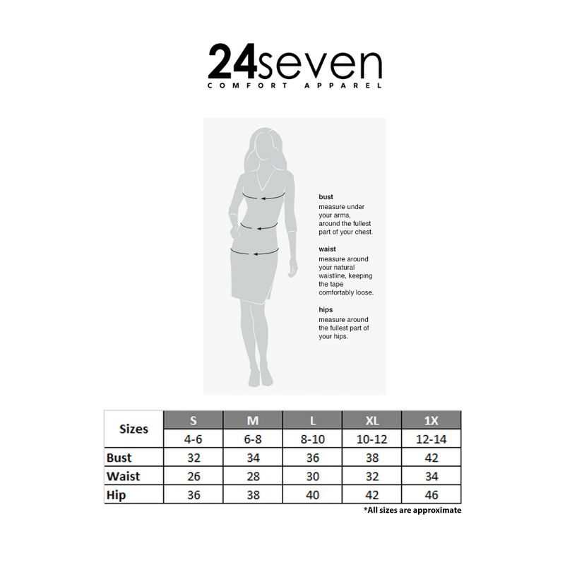 24seven Comfort Apparel Womens Short Sleeve Knee Length Dress, 4 of 5