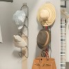 LunaLulinlk 10 Pack Hat Organizer Cap Holder Organizer Door Hooks、S Hooks and Sticky Hooks Include for Baseball, Caps, Towel Black - 2 of 4