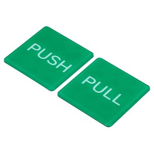 Unique Bargains Acrylic Self-Adhesive Business Square Push Pull Door Sign 4 Pcs - 1 of 4
