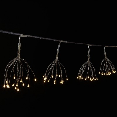 150ct LED Dew Drop Burst Garland String Lights Warm White with Clear Wire - Wondershop™