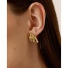 14K Gold Plated Chunky Vintage Earrings - 2 of 4