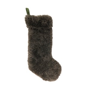 Saro Lifestyle Cozy Delight Lamb Fur Stocking - 1 of 3