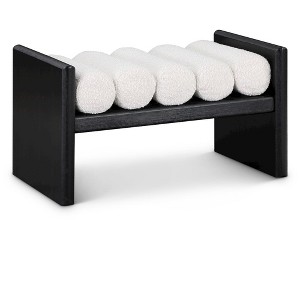 Meridian Furniture,Waverly Boucle Fabric Bench - 1 of 4
