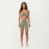 Anna-Kaci Active Women's Square Neck Colorblock Sports Bra with Spaghetti Straps and Stretch Fit Fabric - 3 of 4