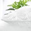 PiccoCasa 3D Satin Rose Floral Shells Art Cushion Throw Pillow Cover for Bed Sofa 1 Pc - 3 of 4