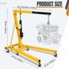 2 Ton Folding Hydraulic Engine Hoist, 4400 Lbs Heavy Duty Cherry Picker Shop Crane, Engine Lift with Telescopic Boom & 6 Casters - 4 of 4