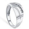 Pompeii3 Mens 1/3ct Diamond Wedding Ring 10k White Gold Anniversary Band - 2 of 4