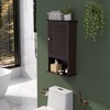 Tangkula Bathroom Wall Mount Storage Cabinet Single Door w/Height Adjustable Shelf - image 4 of 4