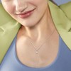 EVERLY JEWELRY | Sterling Silver 7/8 CT TGW Heart Shape Created White Sapphire Solitaire Heart Design Pendant with Chain, 18-inch - 4 of 4