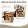 Sapphtopaz 360 °Rotating Bar Stools Upholstered High Chair with Backrest and Footrest Counter Height Barstools Set of 2 for Kitchen Island - 3 of 4