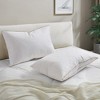 Peace Nest Set of 2 Goose Down Feather Oval Gusseted Bed Pillows with 100% Cotton Cover - image 2 of 4