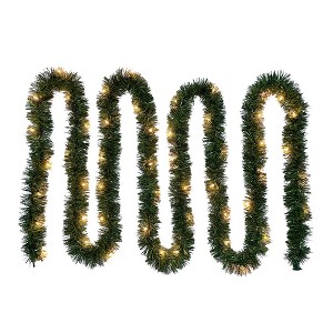 Kurt Adler 18-Inch Prelit Warm White Incandescent Green Garland - 1 of 3